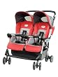 Peg Perego Aria Twin Light Weight One Hand Fold Stroller in Tango