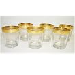 Italian Glasses with 14 Karat Gold Versache Pattern - Set of 6