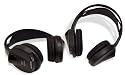 NordiCon IR (Infrared) Wireless Headphones Black (2 Pairs) - Fit Nextbase DVD players or any DVD players with IR transmitter