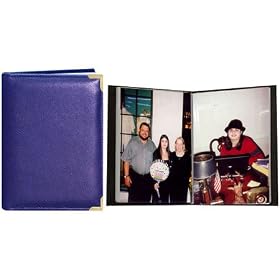 Pioneer Wallet Oxford Bound Photo Album, Random Solid Color Sewn Leatherette Covers with Brass Accent Corners, Holds 24 2.5" x 3.5" Wallet Photos, 1 Per Page
