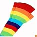RAINBOW FINGERLESS STRIPED ARM WARMER GLOVES