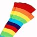 RAINBOW FINGERLESS STRIPED ARM WARMER GLOVES