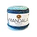 Lion Brand Mandala Sparkle Aquarius - New Color Navy Sky Blue Gray