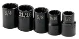 SK Hand Tools 4055 5-Piece 1/2-Inch Drive 12 Point Standard Fractional Impact Socket Set