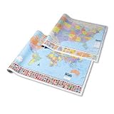 Cleartype Full-Color United States and World Political Map Set, Paper, 50 x 38
