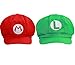 Super Mario Hat Super Mario Bros Unisex Red&Green Cosplay Hat XCOSER