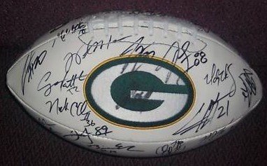 2010 GREEN BAY PACKERS SIGNED AUTOGRAPHED FOOTBALL RODGERS MATTHEWS COA + HOLOGRAM