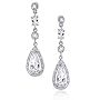 Bling Jewelry Bridal Teardrop Legacy Classic CZ Chandelier Earrings