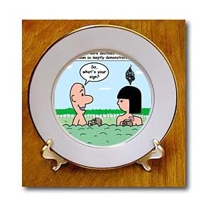 Adam and Eve - Pick-up Lines - 8 Inch Porcelain Plate