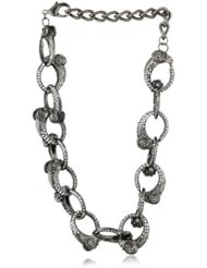 Fallon Beverly Ram Head Pave Link Necklace