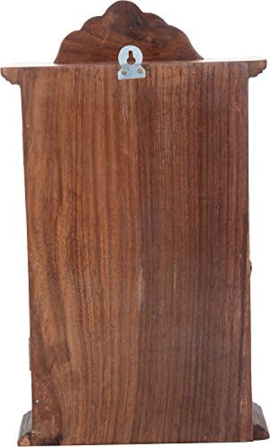 Jai Guruji Enterprises Wooden Almirah Shaped Key Holder (14 Cms X 4.5 Cms X 29 Cms, Brown)