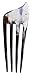 Marycrafts Black Artful Carved Buffalo Horn 4 Prongs Hair Fork, Hair Comb, Hair Pin, Hairpin, Hair Accessory, Hair Toy Handmade 5.6