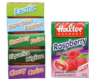 Halter - Raspberry Hard Candies - Sugar Free - 40 G by Hard Candy