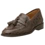 Zelli Men's Aviano Crocodile Tassel Loafer,Brown Croc,10 W