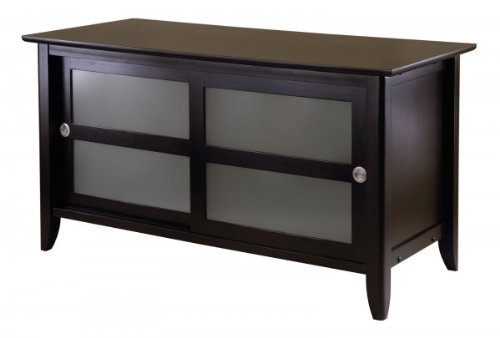 target tv stands Sliding Frosted Glass Door TV Stand