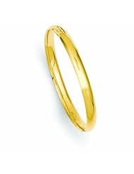 Genuine 14K Yellow Gold 3/16 Polished Hinged Baby Bangle Bracelet 3 Grams Of Gold 100% Satisfaction Guaranteed.