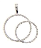 14k White Gold 96 Diamonds Pendant by 