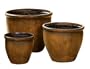 Pacific Heights Collection Round Rimmed Pots (Set of 3)