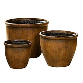 Pacific Heights Collection Round Rimmed Pots (Set of 3) by 