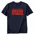 T-SHIRT NAVY BLUE " KISS ME , I'M FROM DAVAO ORIENTAL " PHILIPPINES