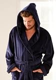 Bugatti, Bademantel mit Kapuze bis Übergröße 8XL, Gr. 5XL, Herren , Torino, marine