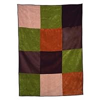 Scene Weaver Highland Creek Channeled Fleece Throw Blanket, 50 by 70-Inch, Patchwork