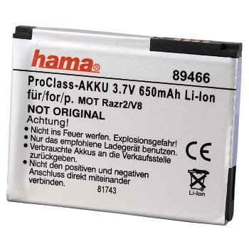 Hama ProClass-Akku Li-Ion 650 mAh f&uuml;r Motorola RAZR2 V8 Preisvergleich
