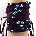 Violet Evil Eye Wrap Bracelet