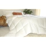 Natural Comfort Soft and Luxurious 300TC Sateen White Down Alternative Duvet Insert, King