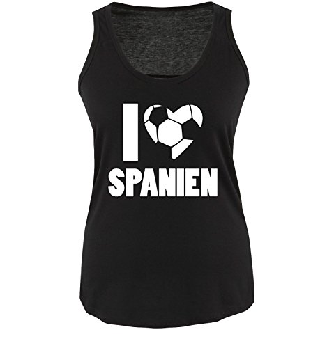 I LOVE SPANIEN – Damen Tank Top – Schwarz / Weiss Gr. L
