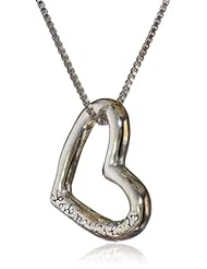 Bob Siemon Sterling Silver "Love Never Fails" Heart Pendant Necklace, 18"