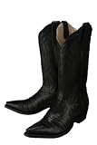 Resistol Ranch 'M3161' Crocodile Belly Cowboy Boots Mens - Black