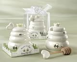 Meant to Bee Ceramic Honey Pot with Wooden Dipper