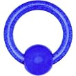 10 Gauge Dark Blue UV Glow in the Dark Ball Captive Ring