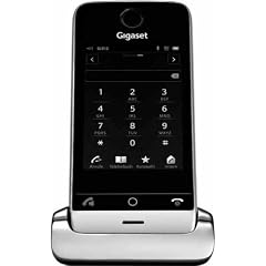 Gigaset SL910H DECT Schnurlostelefon Zusatzger�t (8.13 cm (3.2 Zoll) Touchscreen, Bluetooth, Mini-USB, Freisprechfunktion) metall/pianoschwarz