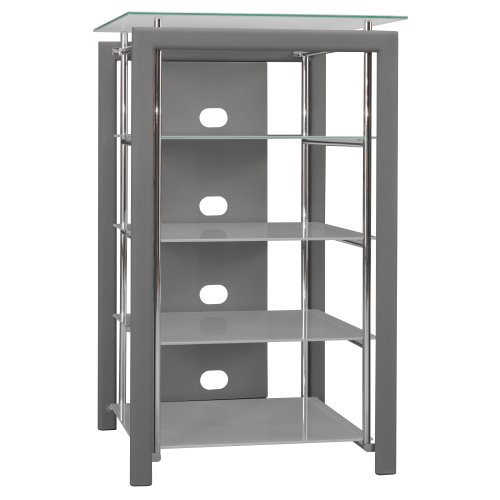 Bush Furniture Platinum Mist Audio Tower