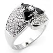 Women's Young Line Jet Cubic Zirconia Ring, Size: 6-9