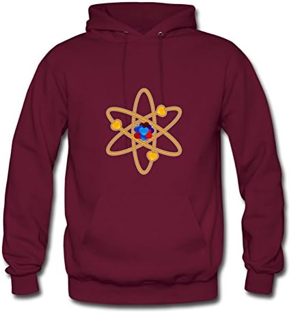 Genevphilli Lithium_hearts Print Hoodies Medium For Men Burgundy