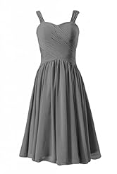 Lace-Up Short Chiffon Homecoming Dress/Bridesmaid Dress/Party Dress 