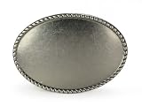 Western Plain Oval hammered vintage Belt Buckle