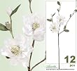 12 Pieces of 34" Artificial Magnolia Hand Wrapped Silk Flower Sprays