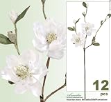 12 Pieces of 34" Artificial Magnolia Hand Wrapped Silk Flower Sprays