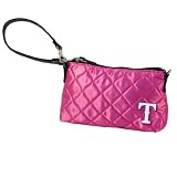 MLB Texas Rangers Pink Quilted Wristlet