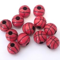 12mm Plastic Basketball Bead, 12 Pc/Pkg