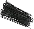 eHotCafe CT8-B-100-P Self-Locking Cable Ties, 14-Inch, Black 100/Poly Bag
