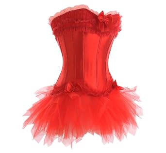 A3018 Ensemble Corset Rouge et Tutu Rouge EUR 50 (5XL)