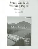 Study Guide & Working Papers Ch 1-13 to accompany College Accounting 12e Chapters 1-13