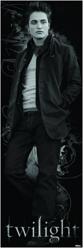 Twilight - Door Movie Poster (Edward Standing - Black & White) (Size: 21
