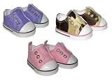Lot of 3 Laceless Sneakers (pink, purple, camo). Doll Clothes for 18