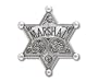 Legends of the Wild West Marshal Lawmen Die Cast Replica Badge with Safe and Easy Magnetic Clip